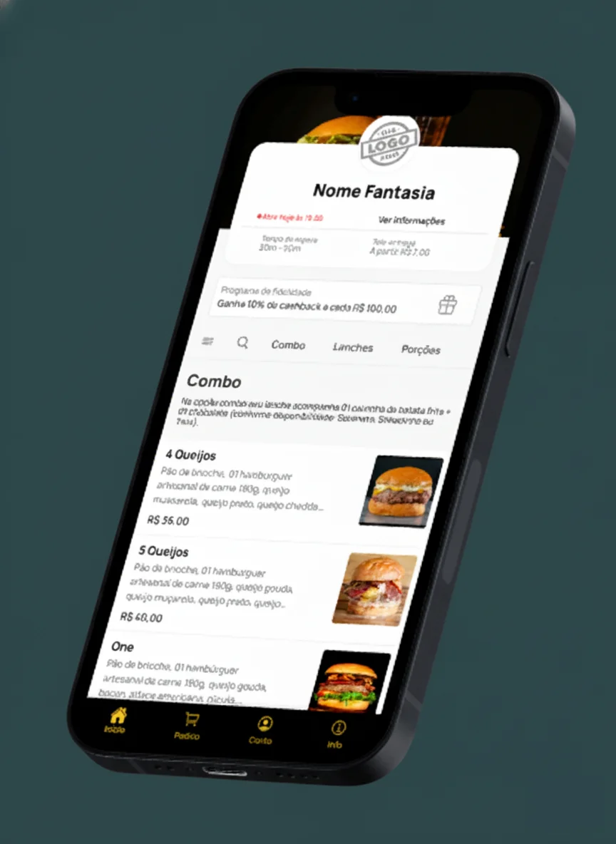 Cardápio digital sem comissões para delivery