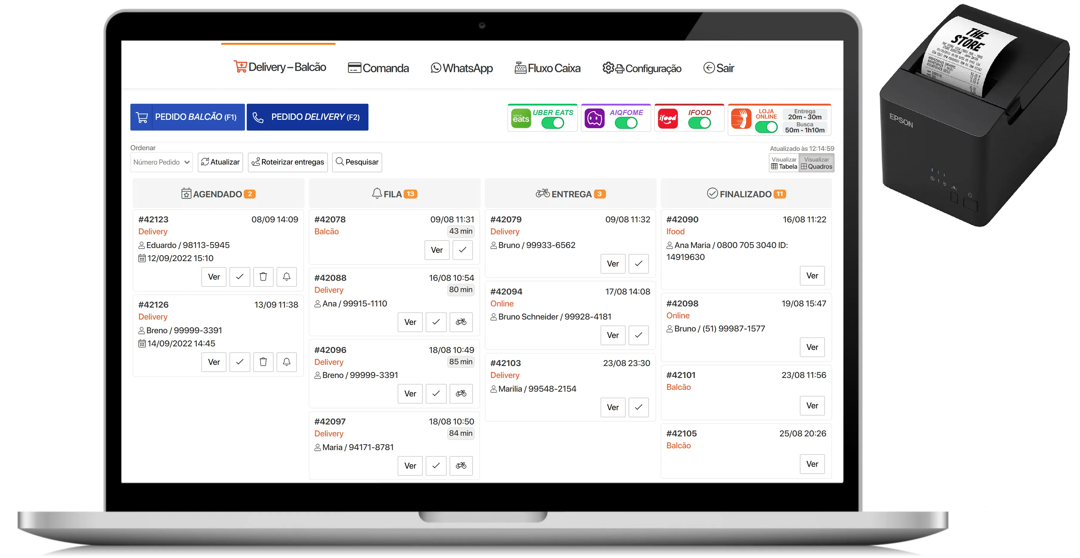 Sistema PDV completo para restaurante