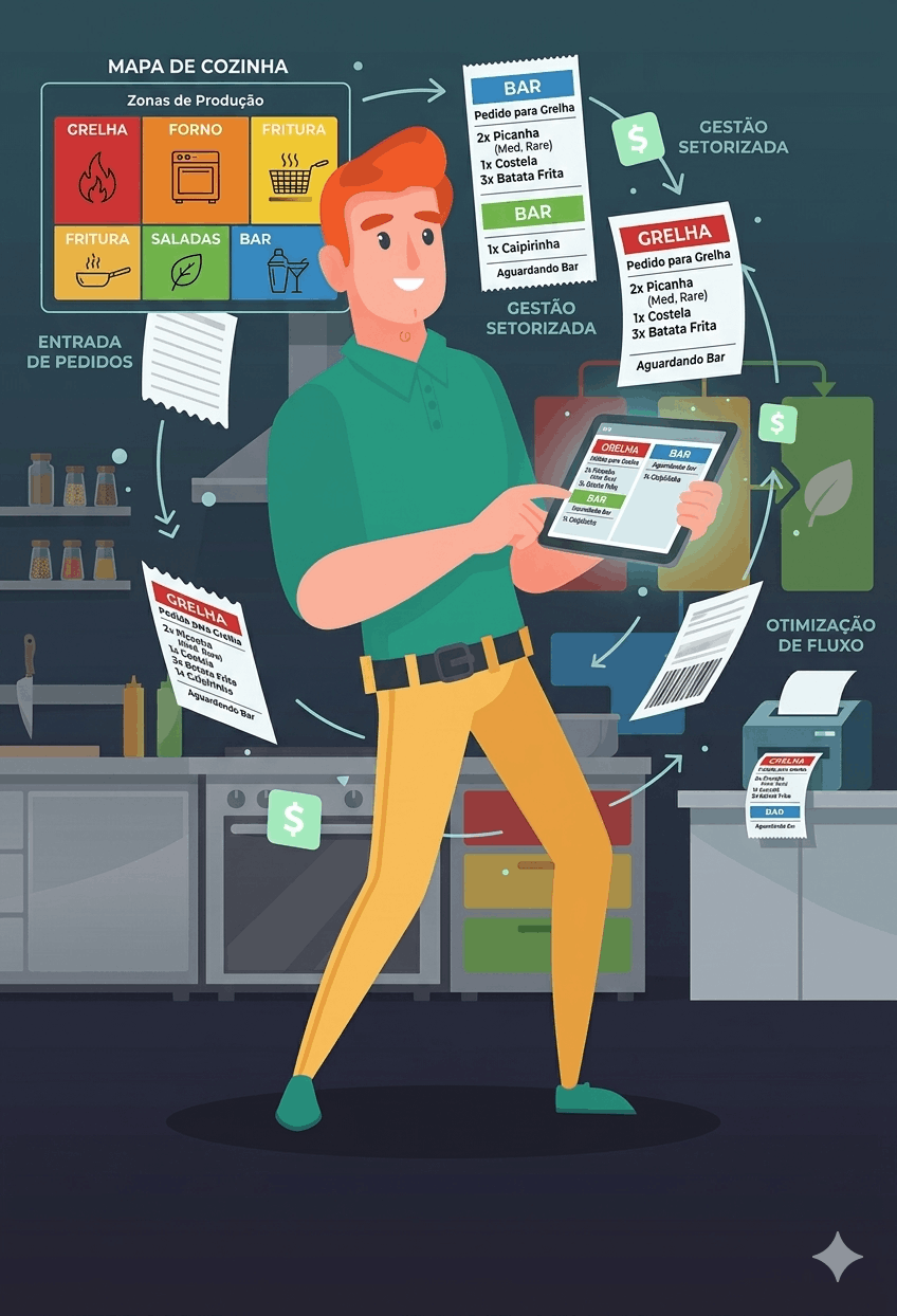 Impressão Setorizada e Despacho